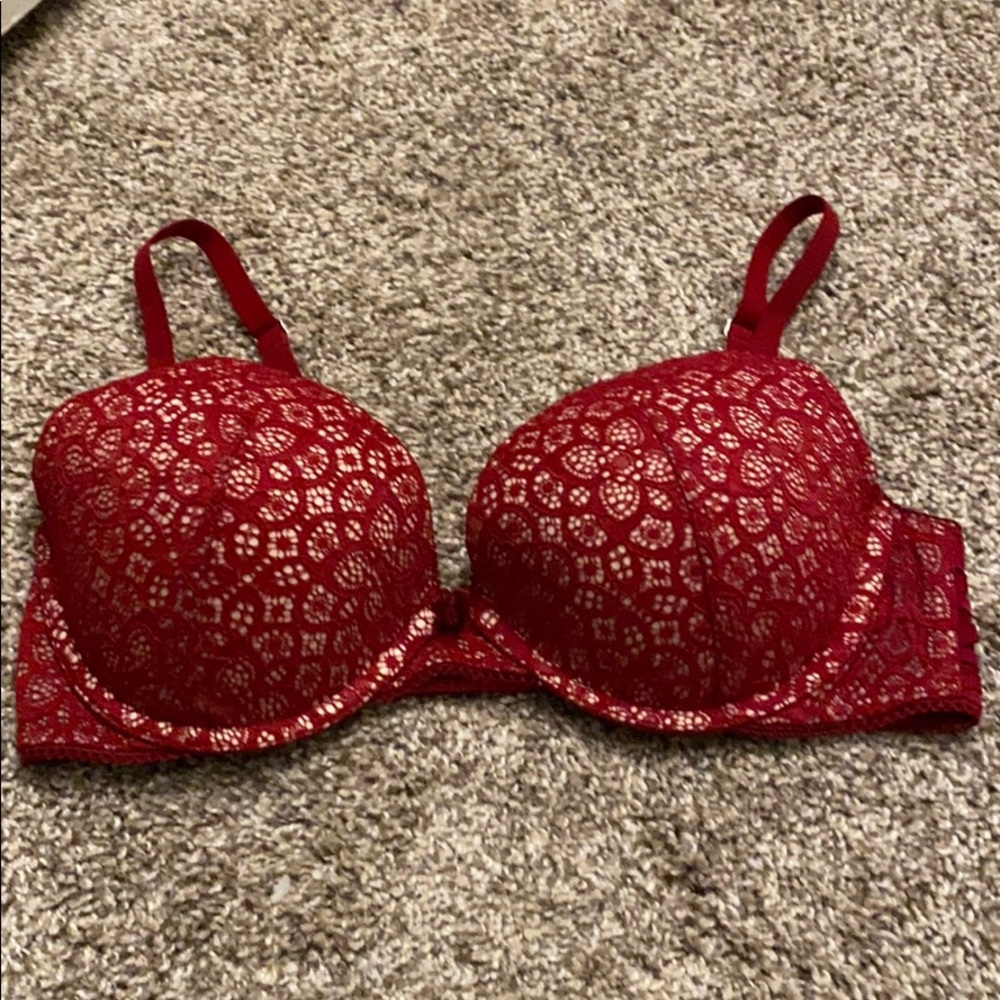 Red Lacey VS Bra